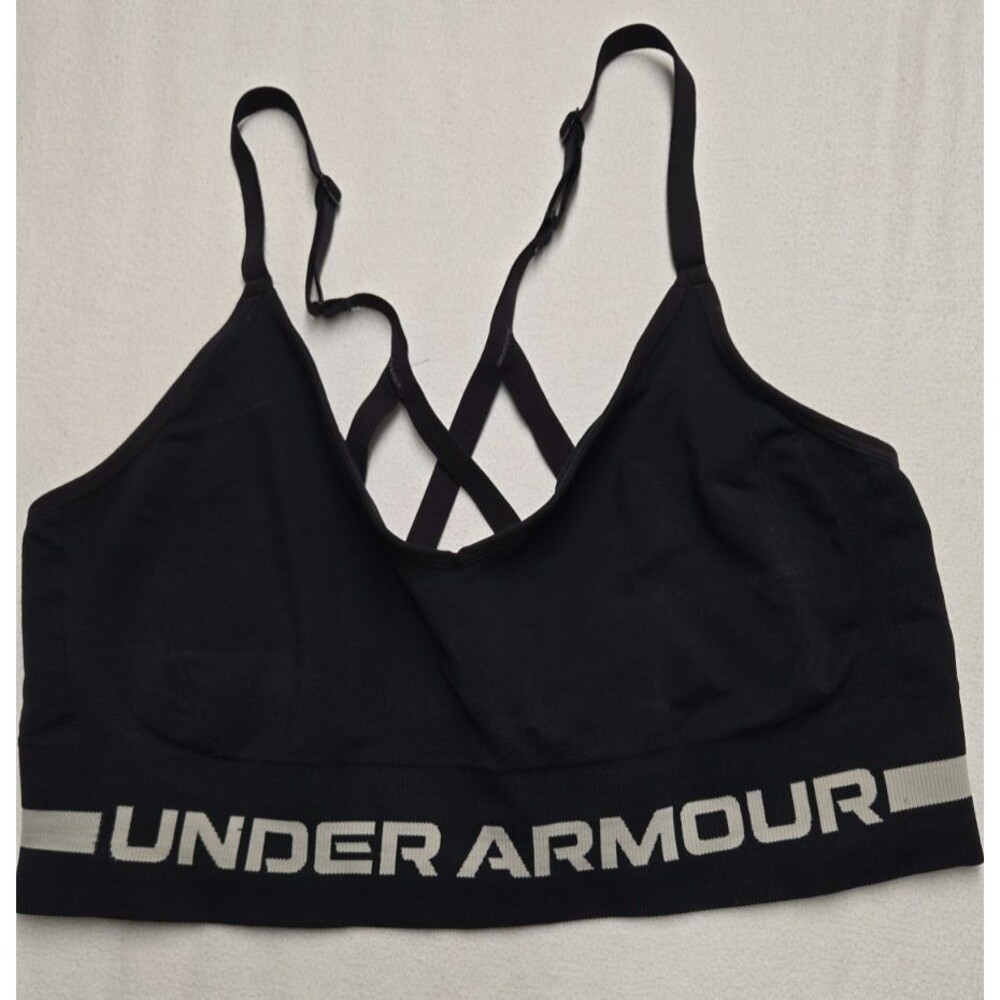 Under Armour Crossback Sport Bra Womens XL Black Light Support
